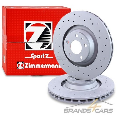 ZIMMERMANN 2x SPORT-BREMSSCHEIBE GELOCHT Ø347 VORNE FÜR AUDI A6 4F C6 04-11
