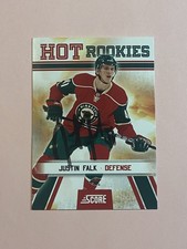 Justin Falk 2010-11 Panini Score Hot Rookies RC IP Auto Autograph #1