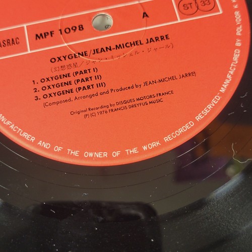POLYDOR RECORDS MPF 1098 JAPAN 1977 JEAN MICHEL JARRE "Oxygene" OBI + INSERT - Picture 8 of 13