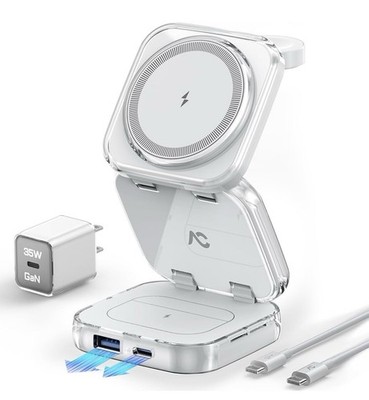 AC ISLAND 5-in-1 MagSafe Qi2 Wireless Charger 35W iPhone 12-17 Watch AirPods