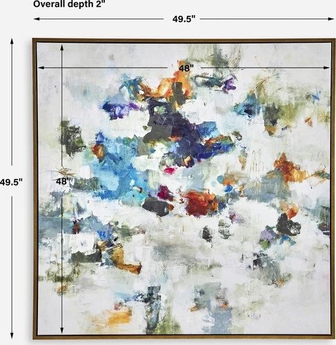 Uttermost 32330 Rock and Roll 50" x 50" Framed Abstract Painting - MultiColor - Picture 5 of 6