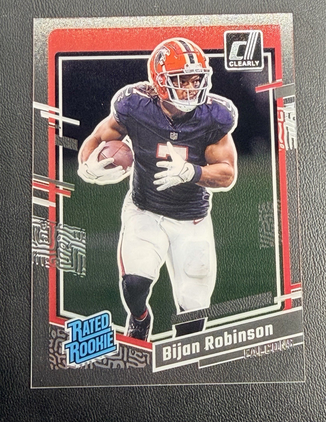 2023 Donruss Clearly Bijan Robinson RC Base Rated Rookie #53 Atlanta Falcons