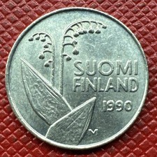 Finland 1990-M Copper-Nickel 10 Pennia. Honeycomb. KM# 65