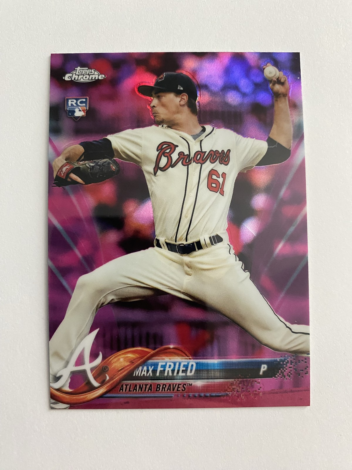 2018 Topps Chrome - Max Fried #66 Pink Refractor (RC)