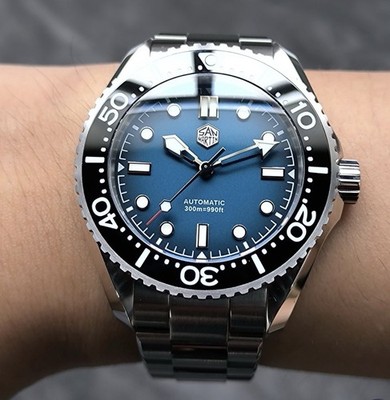 San Martin Automatic #SN0036-G-B 42.5mm 300m Blue/Black Dive Watch