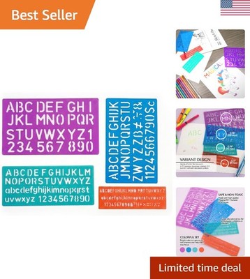 Letter Stencil Set   Alphabet, Number and Signs Kit, Reusable for Painting, F...