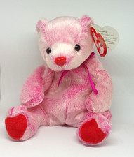 TY Romance The Bear 2 February 2001 Valentines with Tags Retired Beanie Babies
