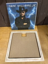 Vtg Hank Williams Jr Wild Streak Mirror Glass Carnival Prize 12” X 12”