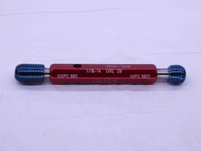 716 14 Unc 2b Thread Plug Gage 4375 Go No Go Pds 3911 And 3972 