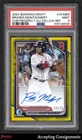 2024 Bowman Chrome Draft Yellow Braden Montgomery 1st ROOKIE AUTO 55/75 PSA 9
