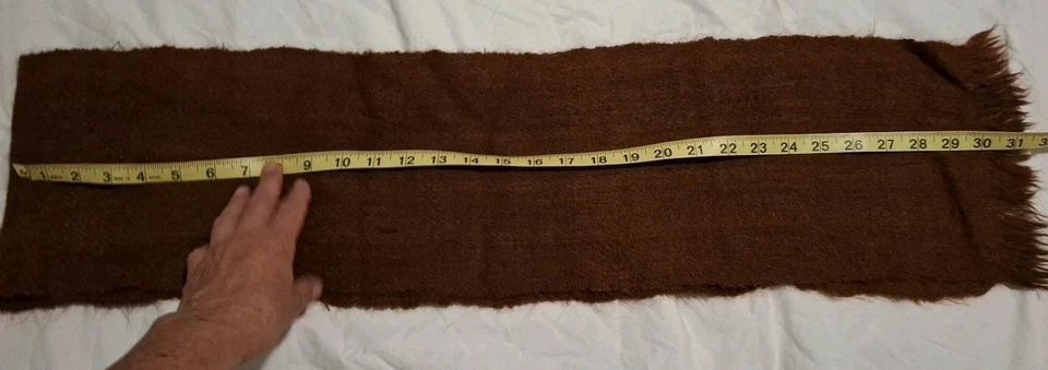 Bufanda de lana marrón rústico de colección Foto 3 de 4