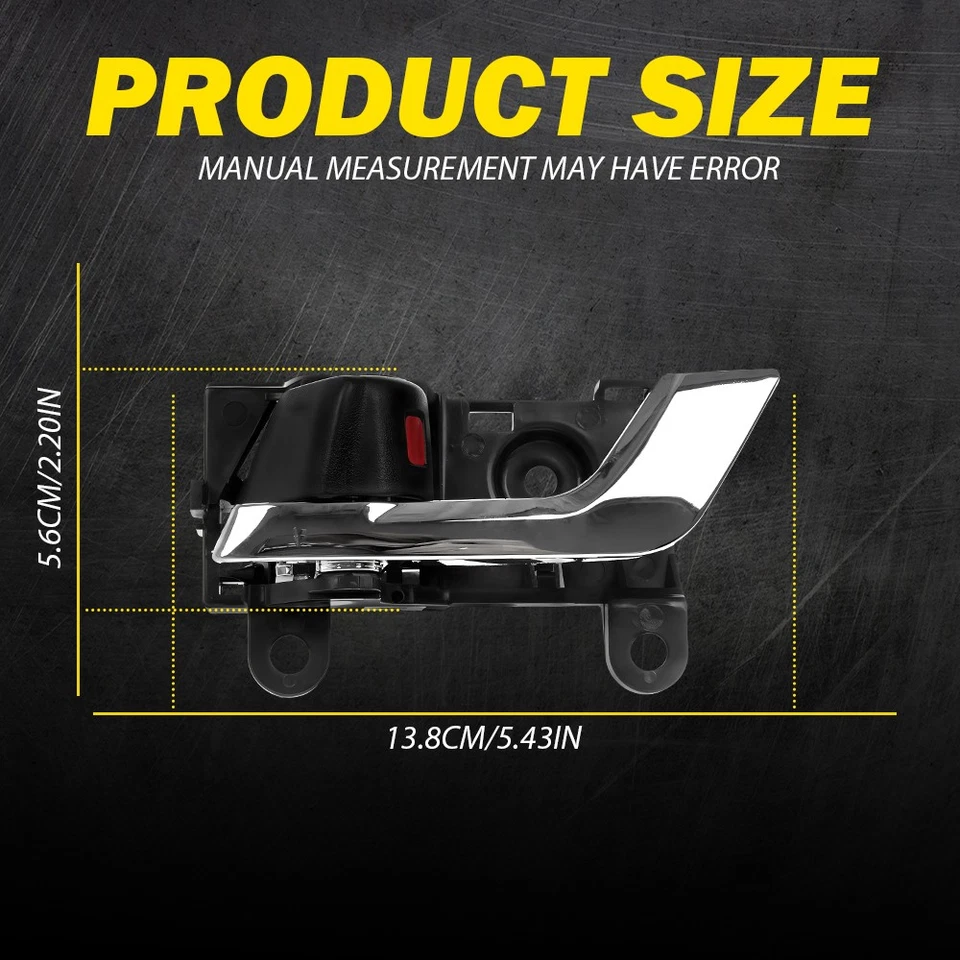 2 X левая + правая внутренняя дверная ручка хром + черный подходит 2008-2013 Toyota Highlander - Изображение 4 из 4