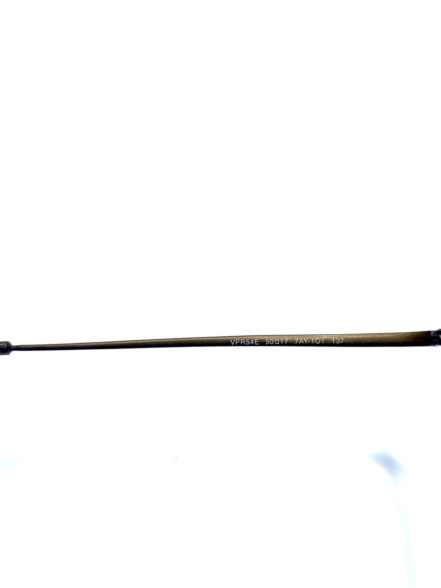 Prada Brown Titanium Rectangular Eyeglasses Japan VPR54E 7AY-101