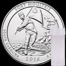 2016 D Fort Moultrie South Carolina Quarter 40 Coin Roll From US Mint Bag BU ATB