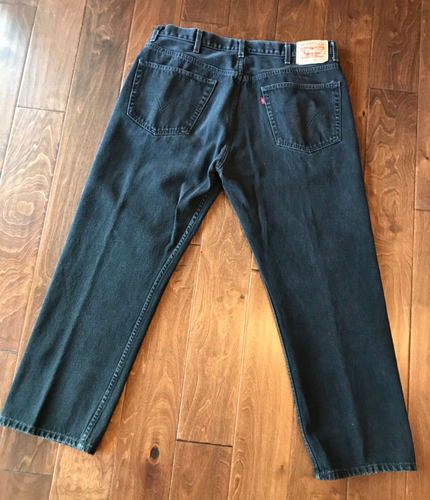 Levi 505 Herren JEANS 40 x 30 schwarz Baumwolle Denim normale Passform gerades Bein - gebraucht, in einwandfreiem Zustand - Bild 10 von 13