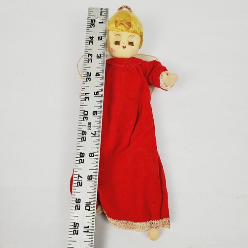 Vintage 12 Zoll Engel Japan Weihnachten Strumpf Puppe schlafend beweglich KNIEUMARMUNG - Bild 16 von 16