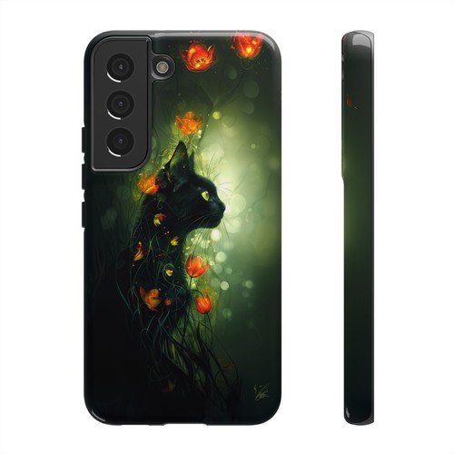 Cat Green Forest Flower Vines Phone Case for iPhone, Samsung Galaxy, Pixel - 第 154/175 張圖片