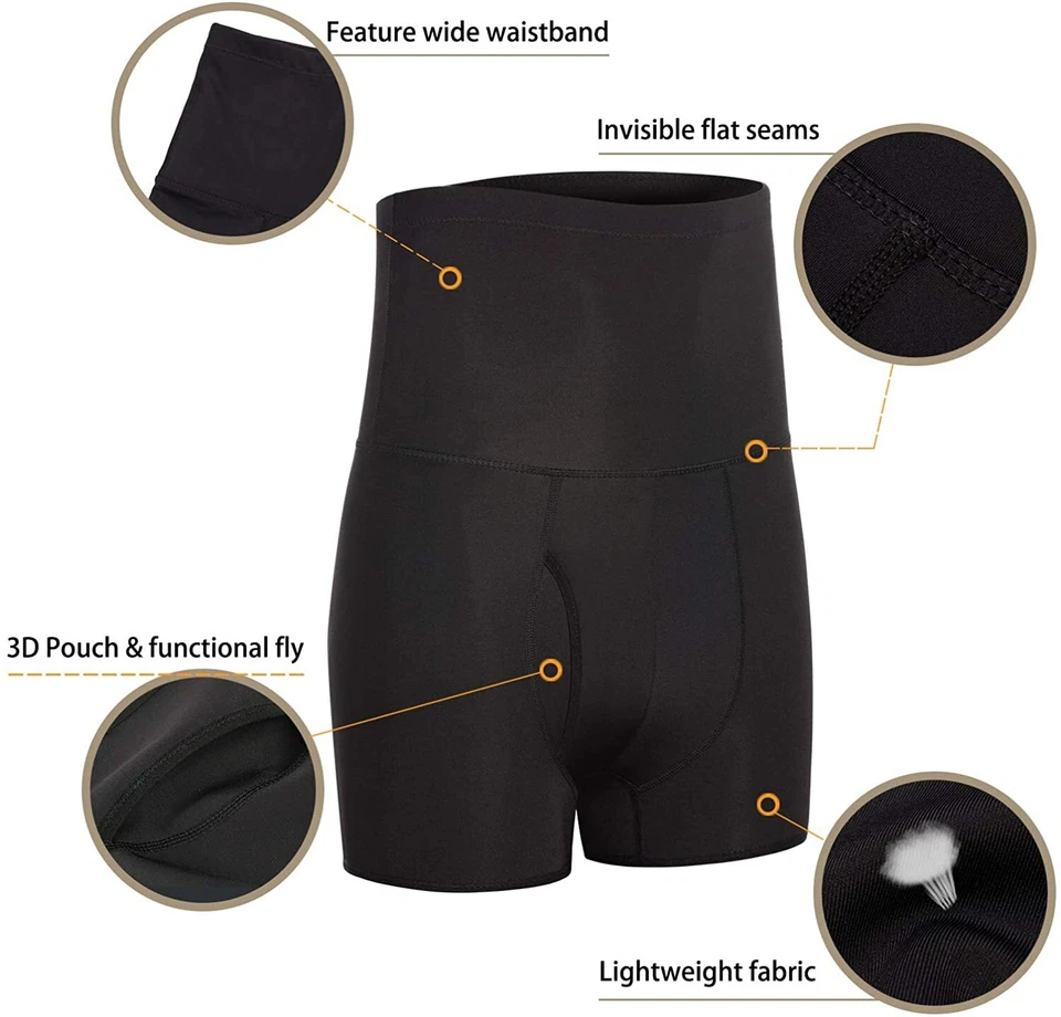 Men Faja Colombiana para Hombre Stomach Shaper Boxer Brief High Waist Shapewear - Image 3 of 4