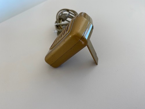 Vintage 1940s Art Deco RECORDIO Astatic M-300 Crystal Microphone Gold Untested - Zdjęcie 4 z 5