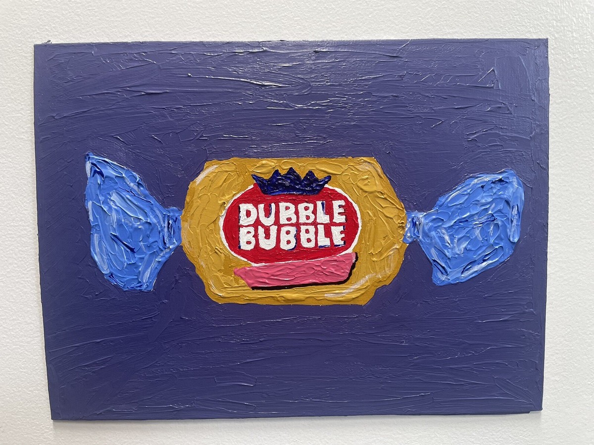 絵画 bubble gum Hand Painted Dubble Bubble Gum Nostalgic Wall Art | eBay