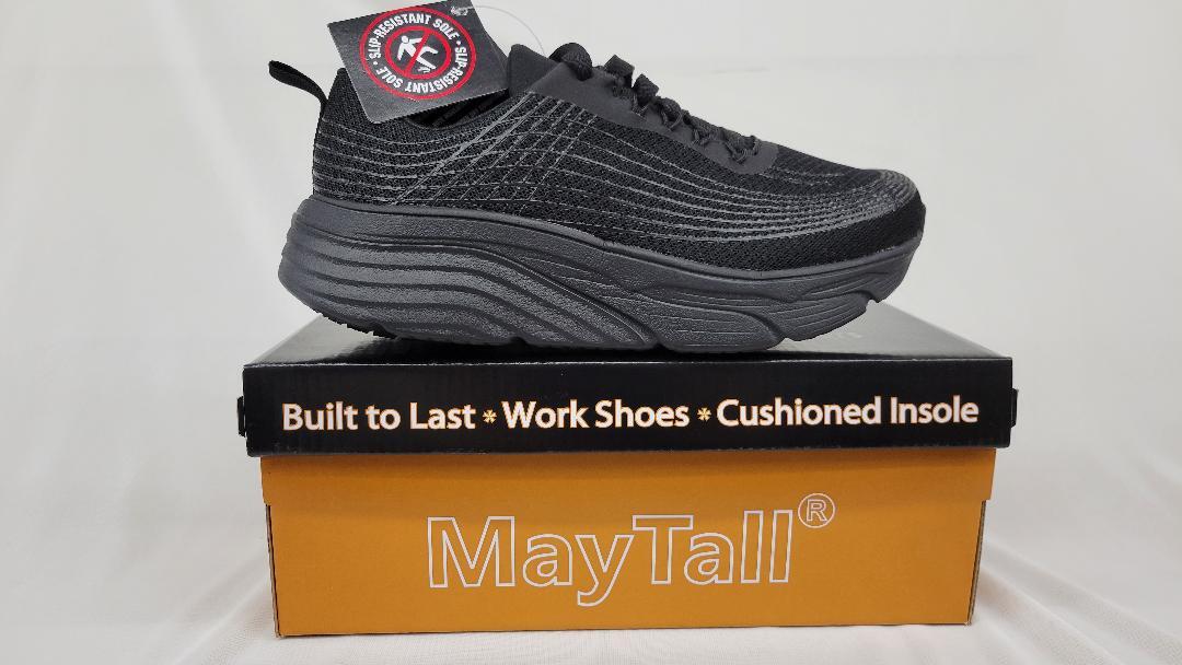 Slip Resistant Shoes Wide Work Women's Mesh Black Comfort Cushion