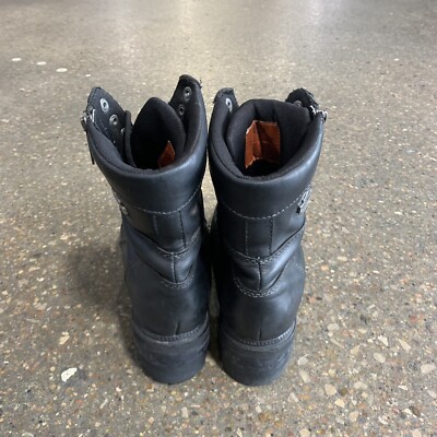 Harley Davidson D85262 Tessa Black Leather Side Zip Moto Biker
