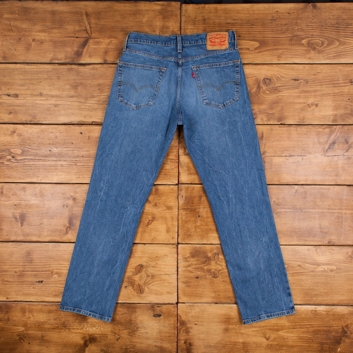 Vintage Levis 514 Jeans 33 x 31 Medium Wash Straight Blue Red Tab