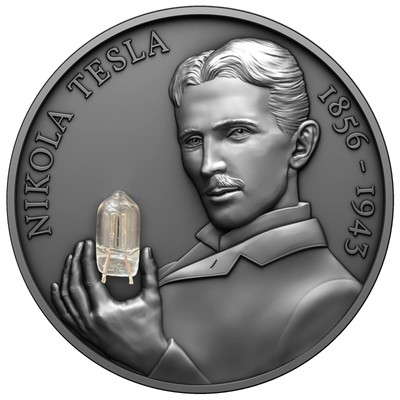 Disque Énergie Nikola Tesla 369 Noir – 3 Cm (1,5 Pouces) – Objet De Collection
