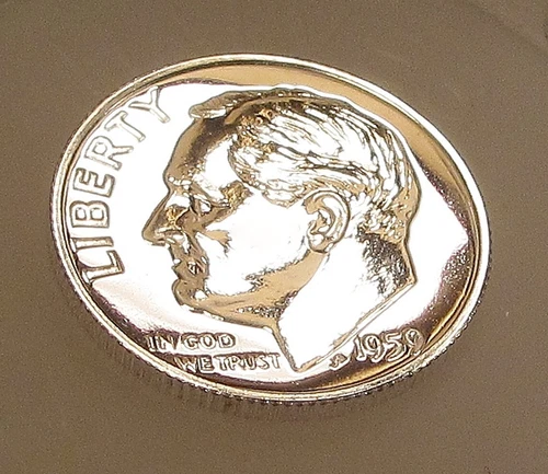 1959 Gem  Proof  "EYE CANDY" Dime 90% Silver Blazing Luster  #821
