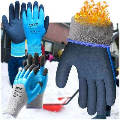 THERMAL INSULATED WINTER WARM WATERPROOF WORK GLOVES FREEZER COLD SAFETY GARDEN