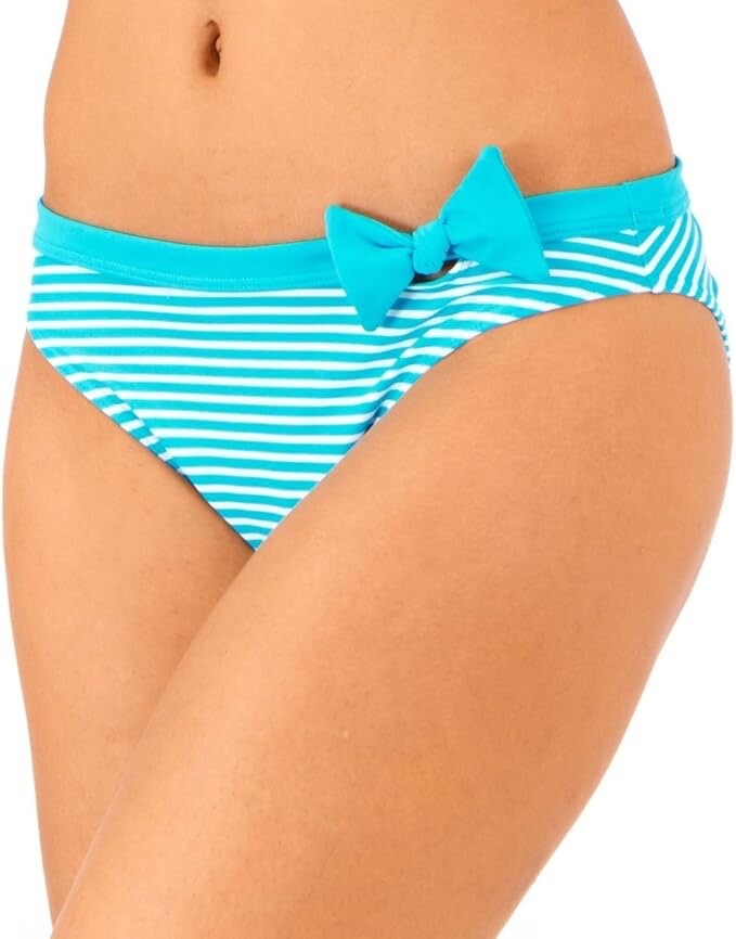 Freya Tootsie Bikini Brief Azure Size XS 8 10 Classic Blue White Striped 3608