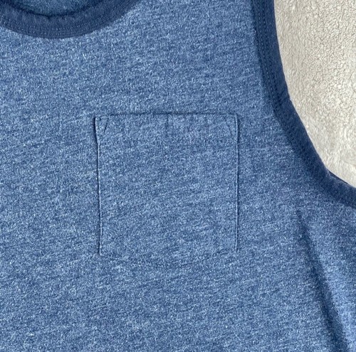 Old Navy Men’s Small Blue Soft Wash Classic Pocket Tank Top Sleeveless - Picture 6 of 9