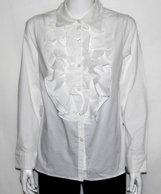 front ruffle blouse