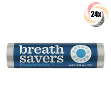 24x Rolls Breathsavers Peppermint Flavor Mints  12 Mints Per Roll  .75oz 