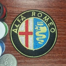 Alfa Romeo Patch Italian Cars Motorsport Racing Embroidered Iron On Patch 2.5"