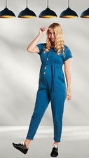 Ex Frugi Women’s Hannah Maternity Jumpsuit in Deep Sea (A Bit Defect)