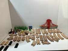 67 Piece Of Lot Wooden Trains, Tracks  Accessories Mixed Imaginarium Kidcraft