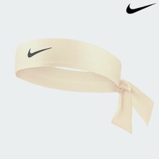 Nike Tennis Premium Headband Women Running Head Tie Bandana Ivory NWT DD4490-144