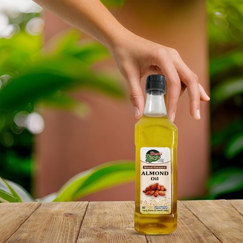 Deshi Drops Wood Pressed Almond oil | 100% Pure & Unrefined | Cold Pressed Oil - Picture 3 of 7