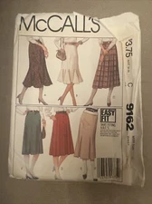McCalls 9162 Pattern Skirt Size 8 Misses Precut Vintage 1984