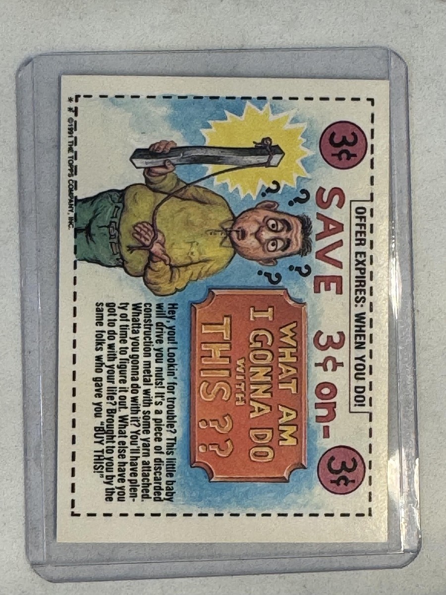 yokky専用 CANDIES 40周年記念アーカイブ Un Deux Wacky Packages Stickers 1991 Topps #2 Bazooka Gum Parody Coupon