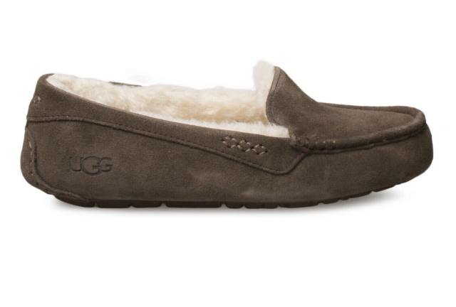 UGG ANSLEY CHOCOLATE SUEDE  WOMEN'S SLIPPERS SIZE US 8 NEW