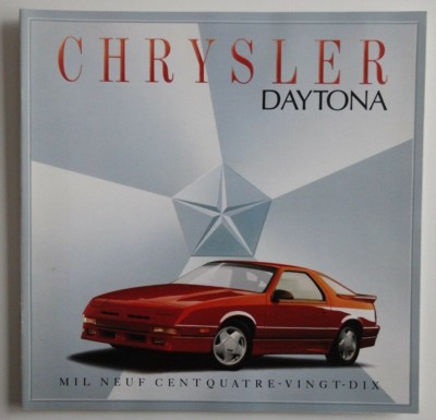 CHRYSLER DAYTONA 1990 dealer brochure catalog - French - Canada