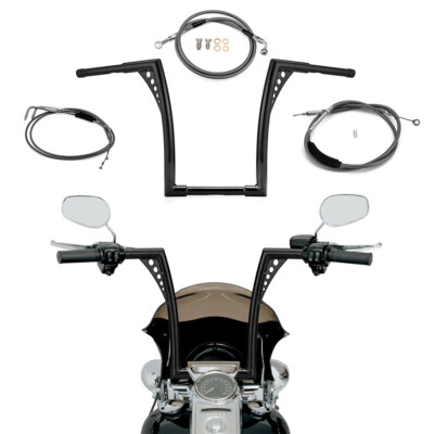 12'' 14'' Ape Hanger Bar Handlebar Kit For Harley Sportster XL1200N XL883N Non-ABS