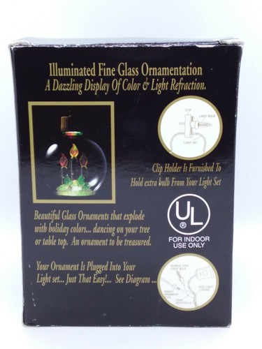 Luminique Illumimated Fine Glass Christmas Tree Ornament Powered By Xmas Lights - Picture 3 of 8