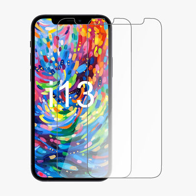 2x Echt Glas Schutzfolie iPhone 13 Pro Max - Panzerfolie Hartglas Displayschutz