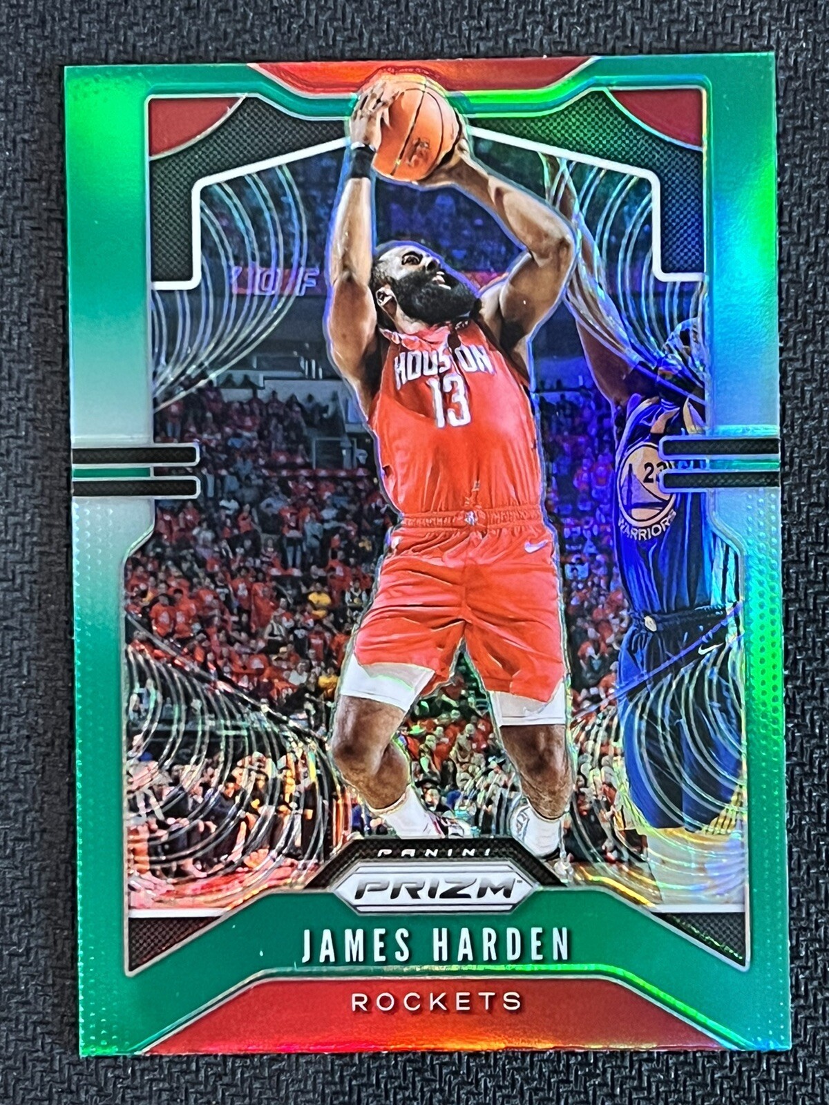 2019-20 Panini Prizm Green Prizm James Harden #107 Houston Rockets