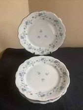 SET OF 4 Johann Haviland BLUE GARLAND 10" Dinner Plates; Bavaria Backstamp