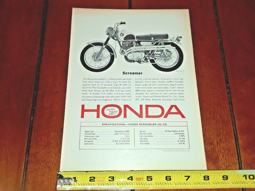 Honda Scrambler Cl-72 1965 250 cc anuncio original - Imagen 10 de 16