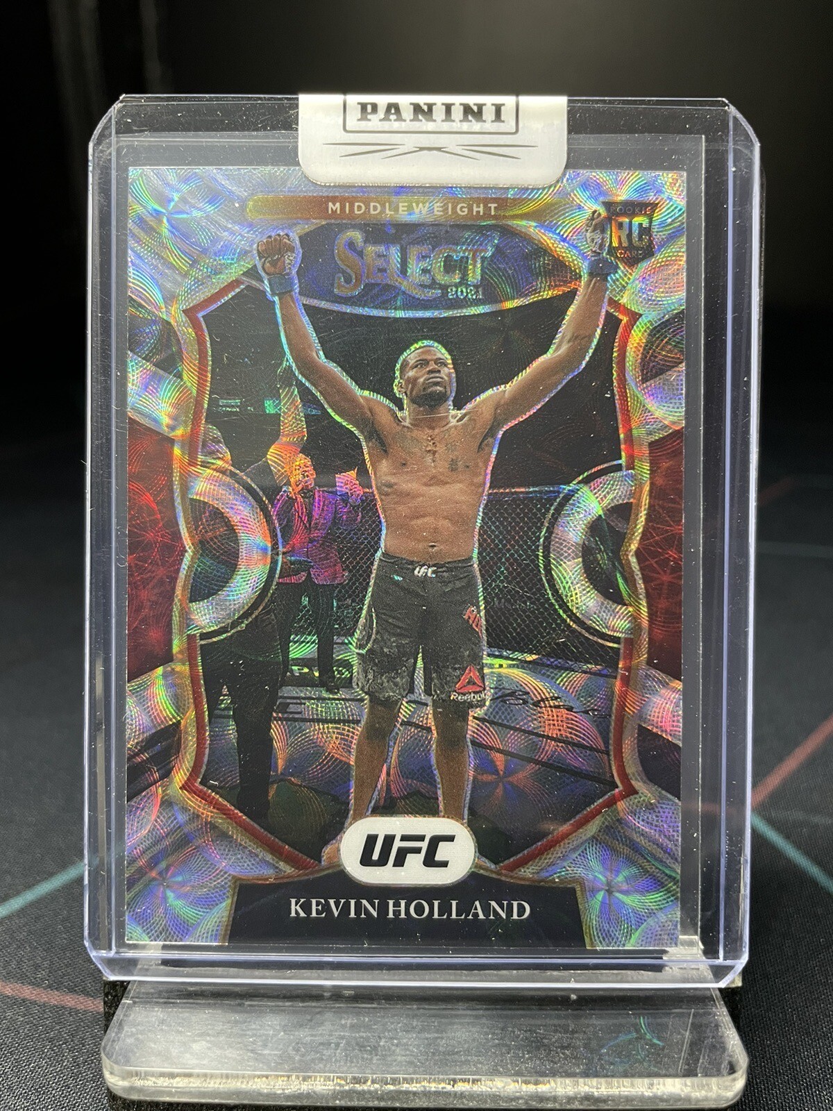 Kevin Holland Rookie Concourse Scope Prizm 2021 Panini Select UFC #37 RC